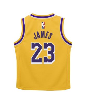 Little Boys and Girls LeBron James Gold Los Angeles Lakers Dri-FIT Swingman Player Jersey - Icon Edition