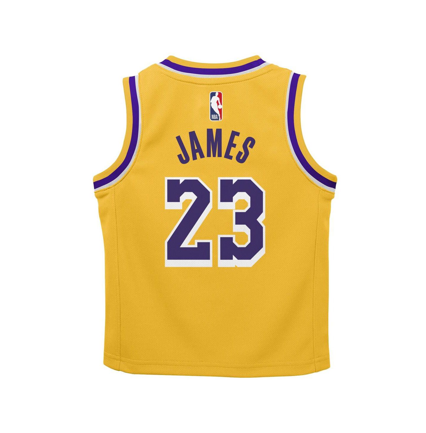 Детское джерси Nike LeBron James Los Angeles Lakers Dri-FIT Swingman Icon Edition, Gold — фото 2