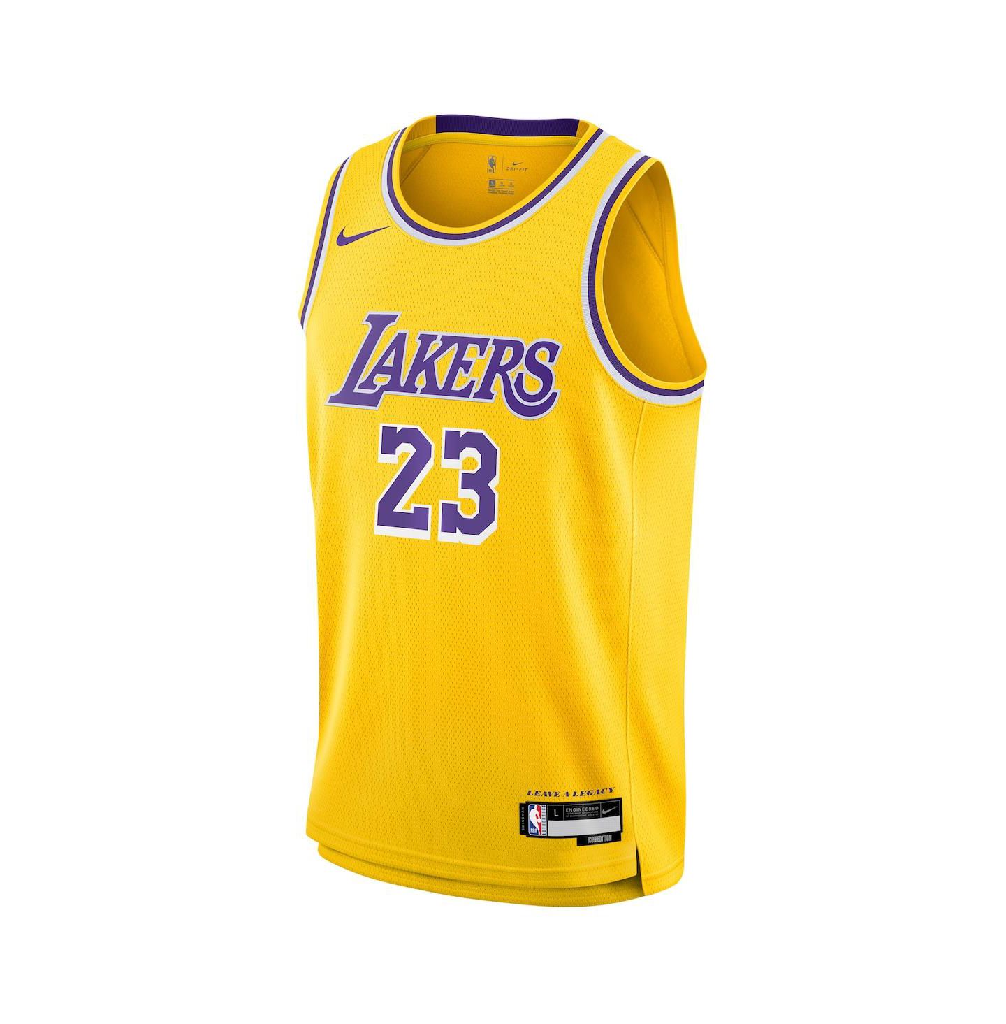 Детская джерси Nike LeBron James Los Angeles Lakers Swingman Icon Edition, Gold — фото 2