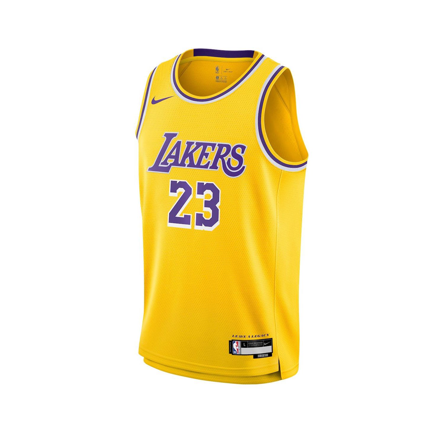 Big Boys LeBron James Gold Los Angeles Lakers Swingman Jersey - Icon Edition