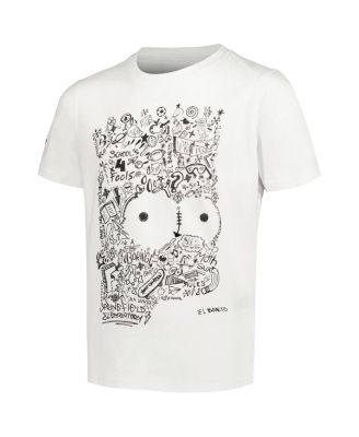 Big Boys and Girls White The Simpsons Bart Sketch T-shirt