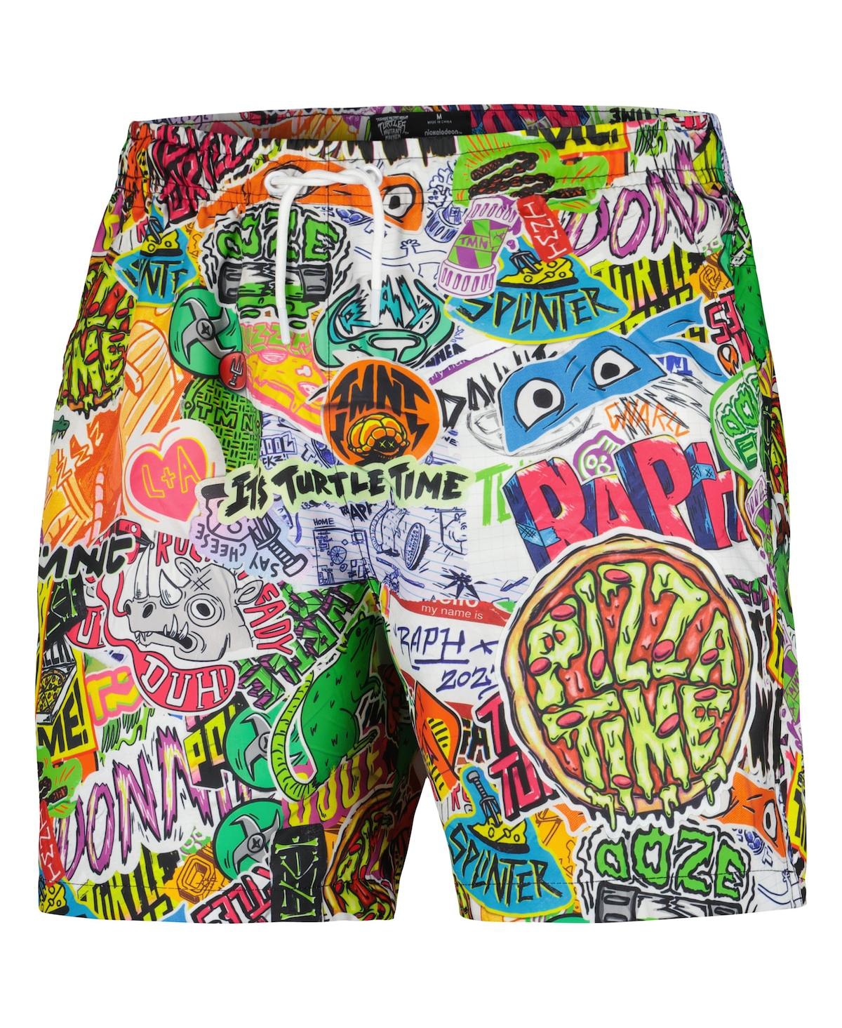 Shop Freeze Max Men's  Blue Teenage Mutant Ninja Turtles Team Turtles Woven Shorts