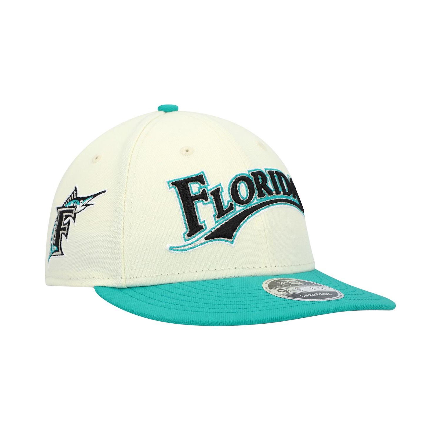Men's x Felt Cream Florida Marlins Low Profile 9FIFTY Snapback Hat