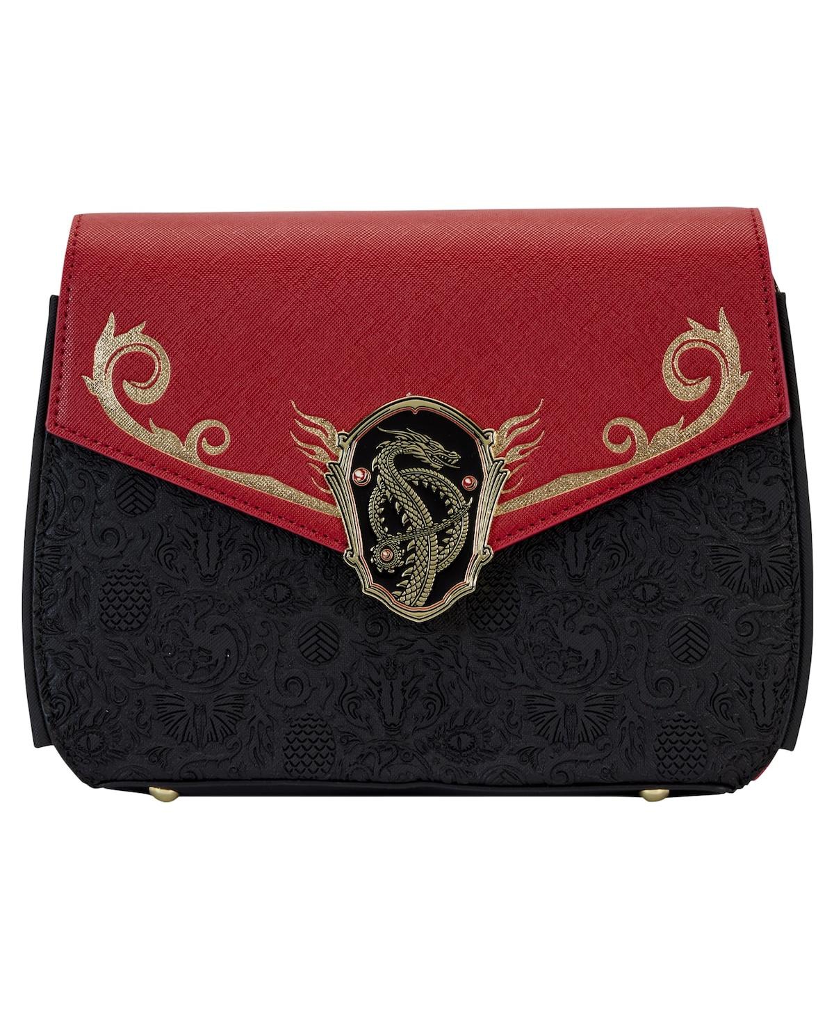 Shop Loungefly Women's  House Of The Dragon House Targaryen Crossbody Bag In Red