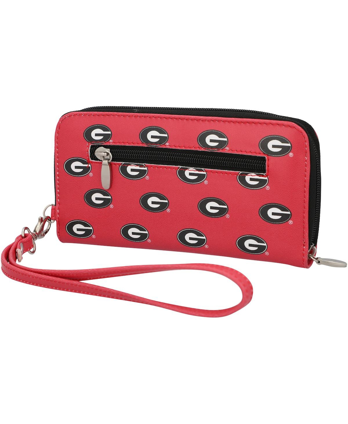 Shop Eagles Wings Women's Georgia Bulldogs Zip-around Wristlet Wallet In Red