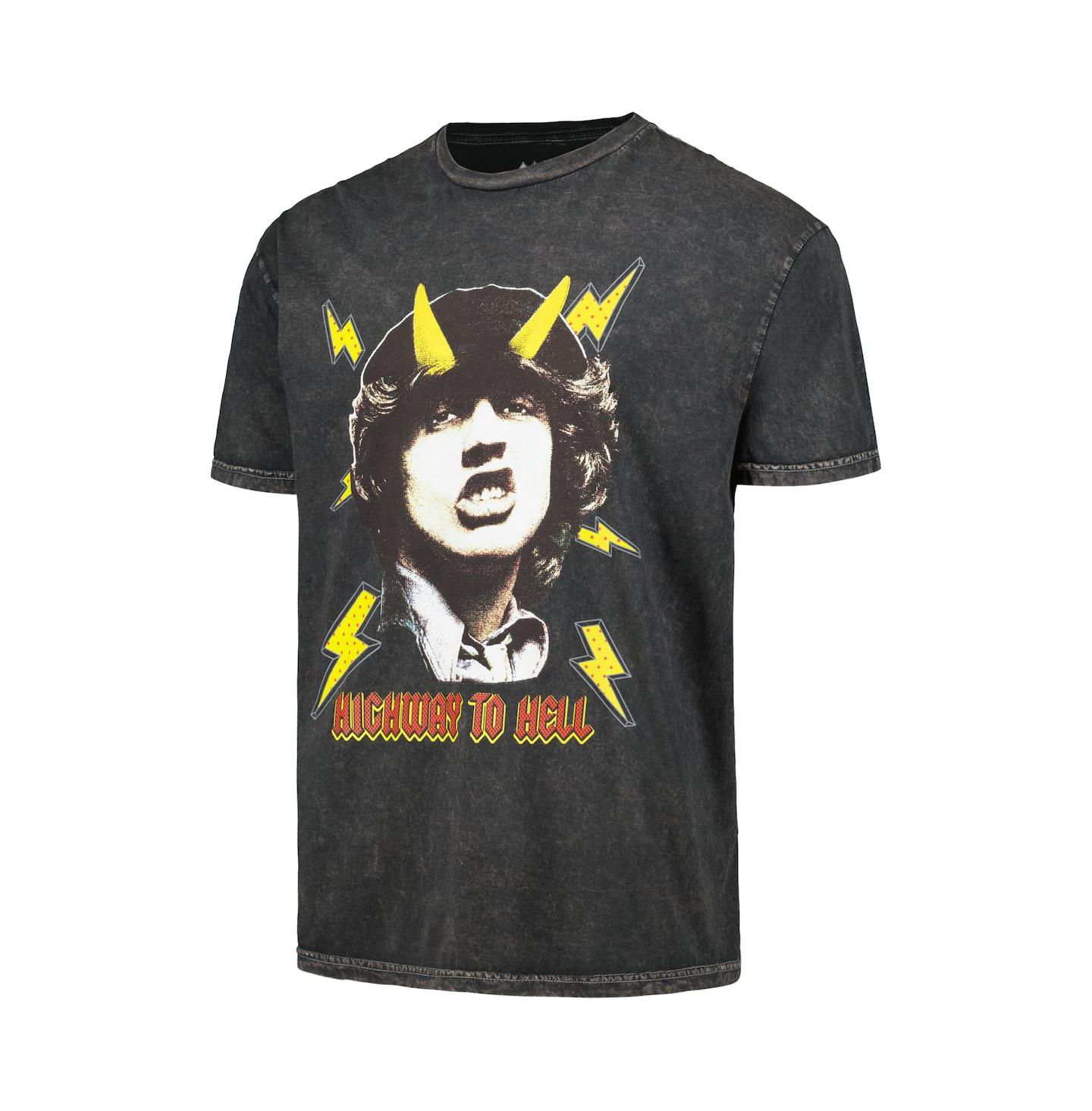 Мужская футболка Philcos Black AC/DC Highway to Hell Washed Graphic — фото 2