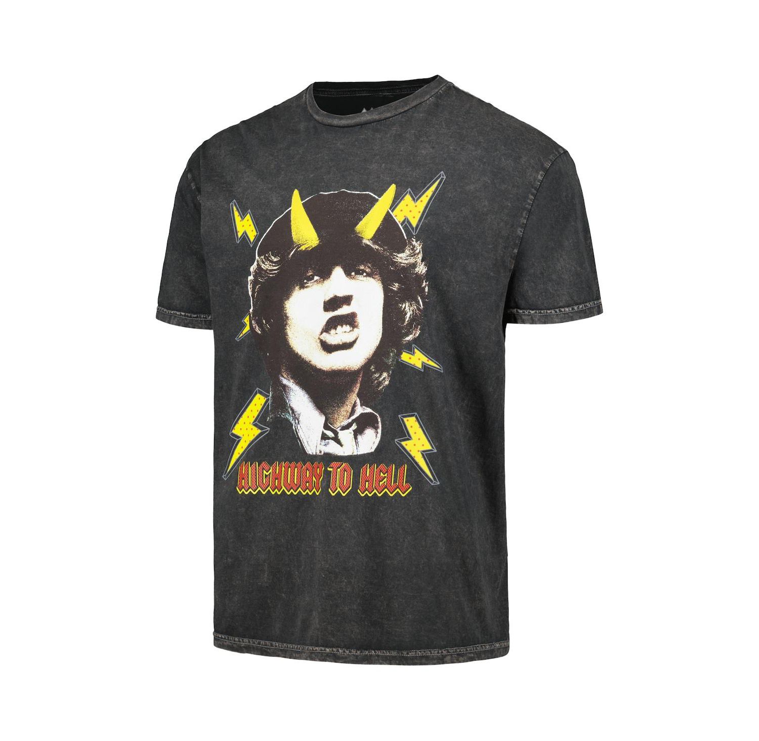 Men's Black AC/DC Highway to Hell Washed Graphic T-shirt