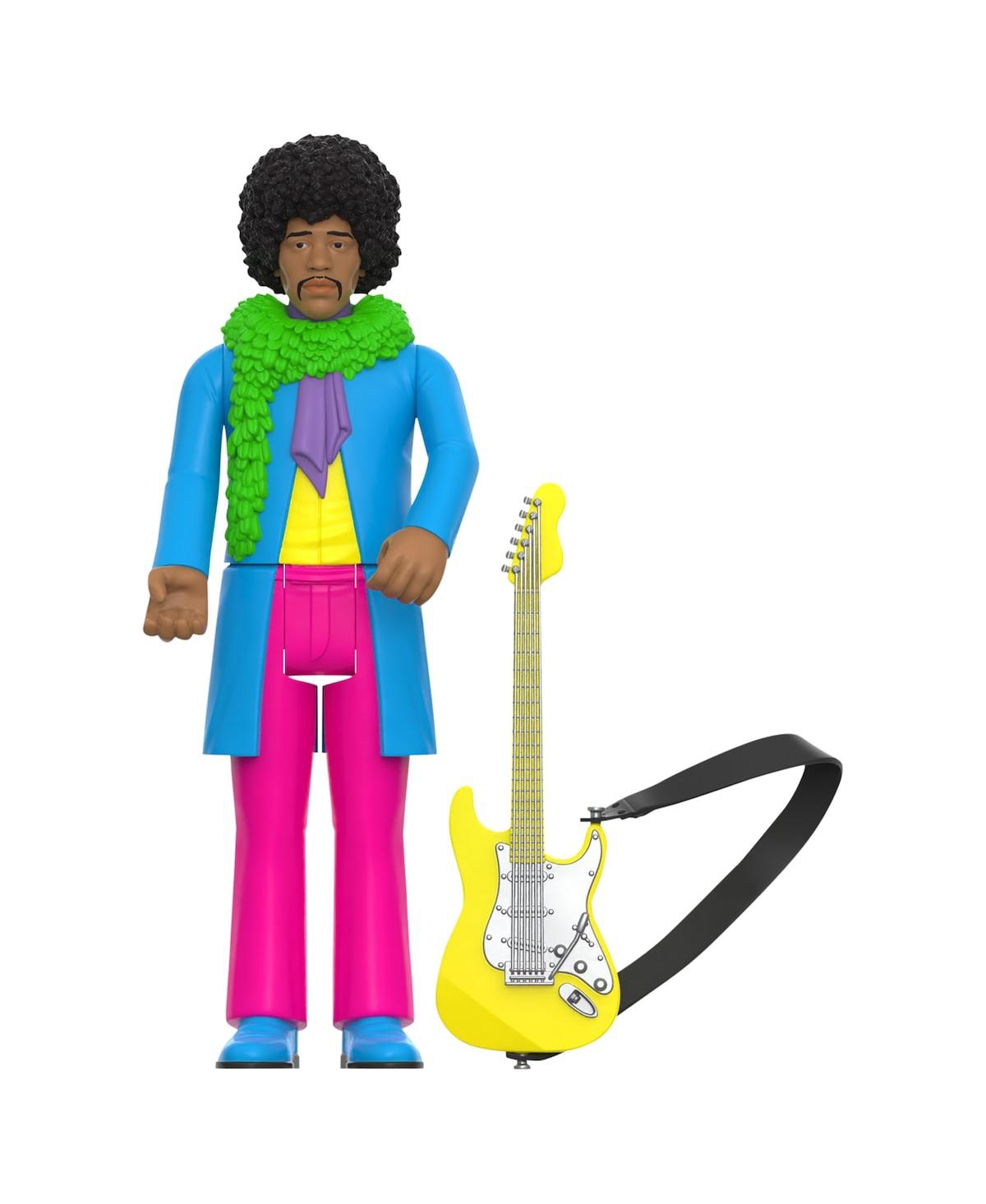 Shop Super 7 Jimi Hendrix  Blacklight Are You Experienced Reaction Figure In Multi