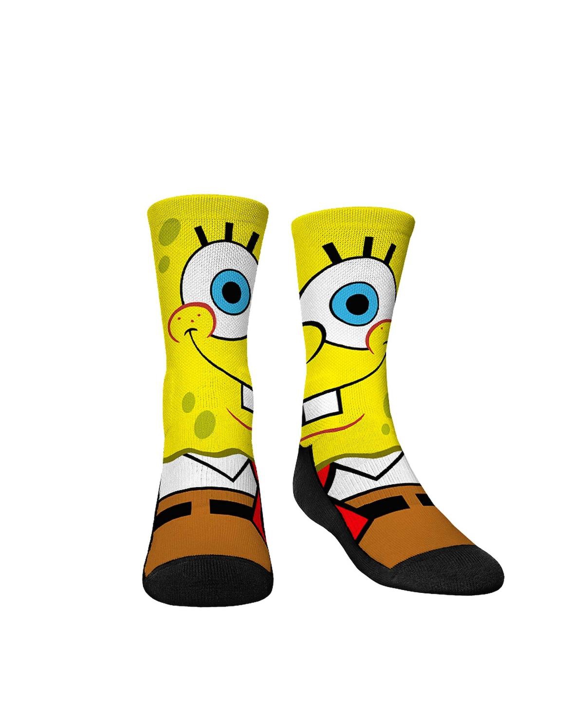 Shop Rock 'em Youth Boys And Girls  Socks Spongebob Squarepants Split Face Crew Socks In Multi