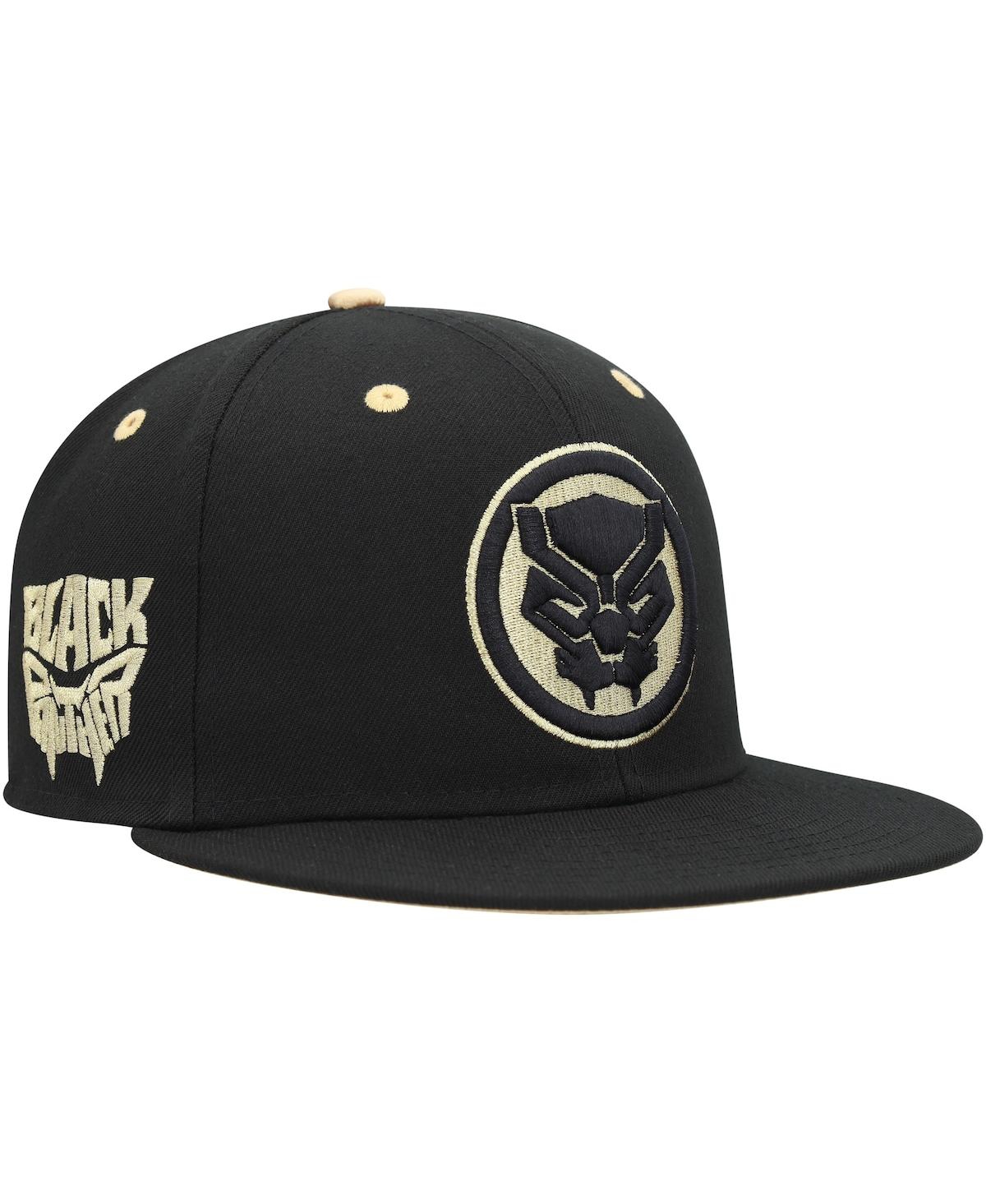 Shop Marvel Men's  Black Black Panther Fitted Hat