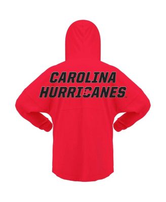 Women's Red Carolina Hurricanes Jersey Lace-Up V-Neck Long Sleeve Hoodie T-shirt