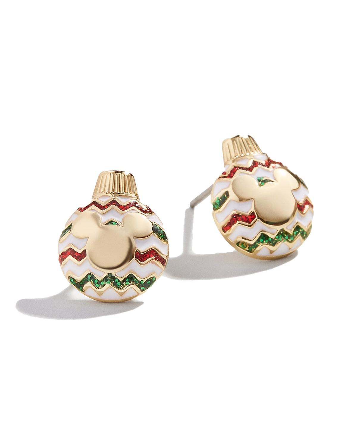 Shop Baublebar Women's  Mickey And Friends Ornament Delicate Earrings In Gold-tone