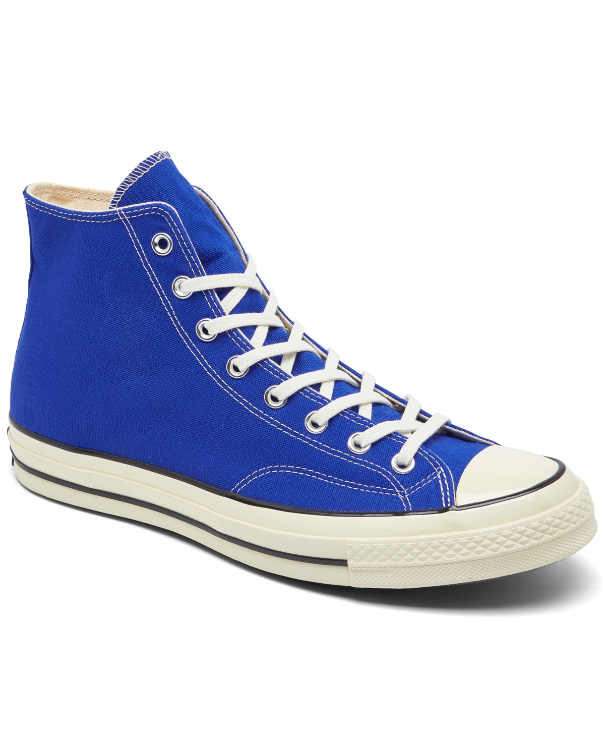 Men's Chuck 70 Vintage-Like Canvas High Top Casual Sneakers from Finish Line - Nice Blue, Black