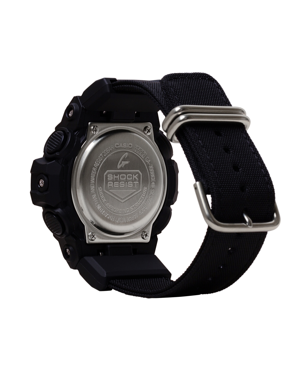G-Shock Men's Analog DigitalCordura and Resin Watch, 53.4mm, GA2100BCE-1A - Black