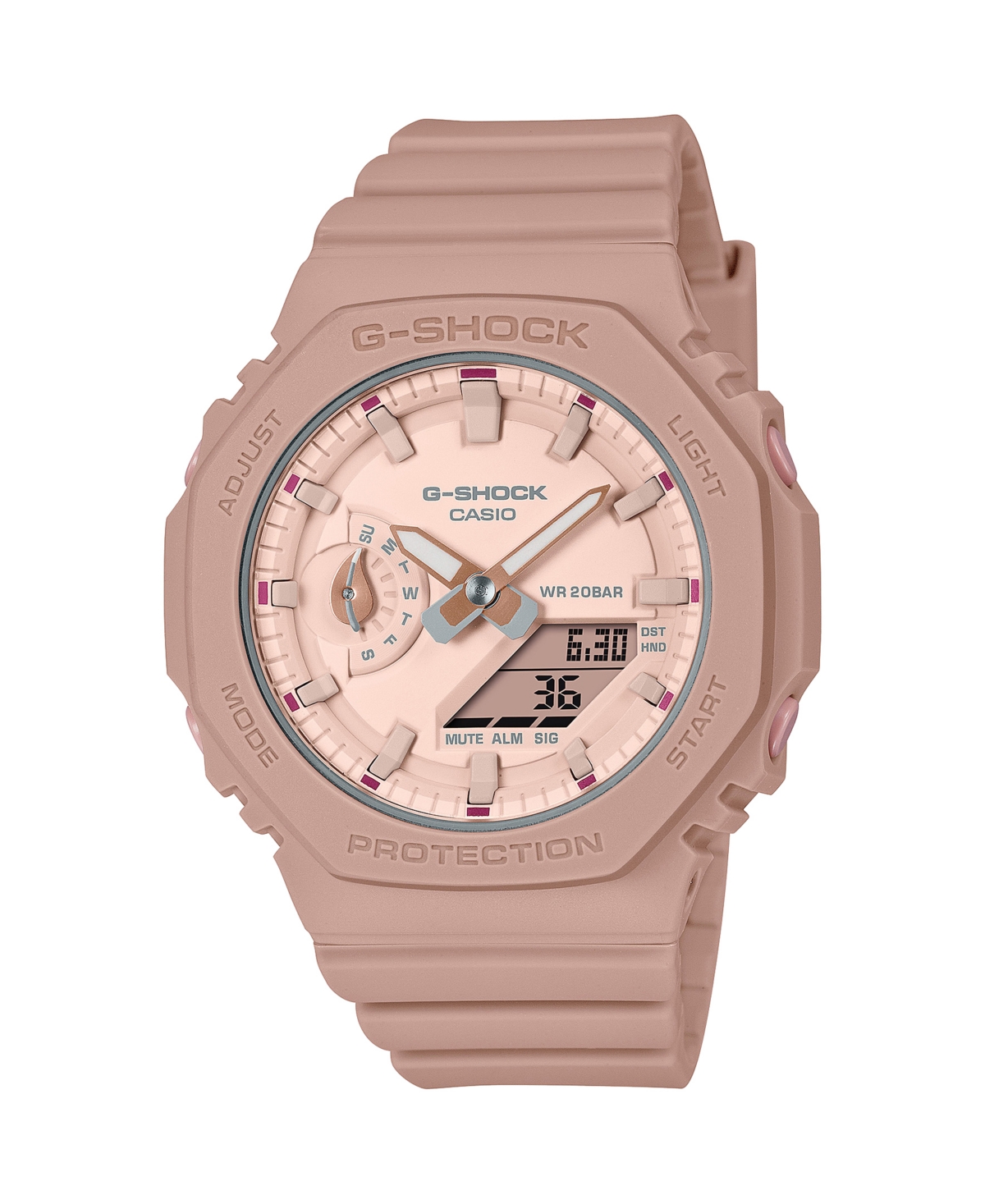 G-shock Women's Analog Digital Pink Resin Watch, 42.9mm, Gmas2100nc42