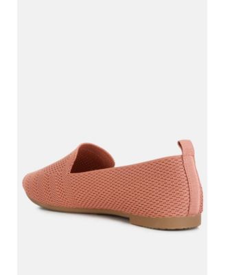 Womens Akili Knit Textile Solid Flats