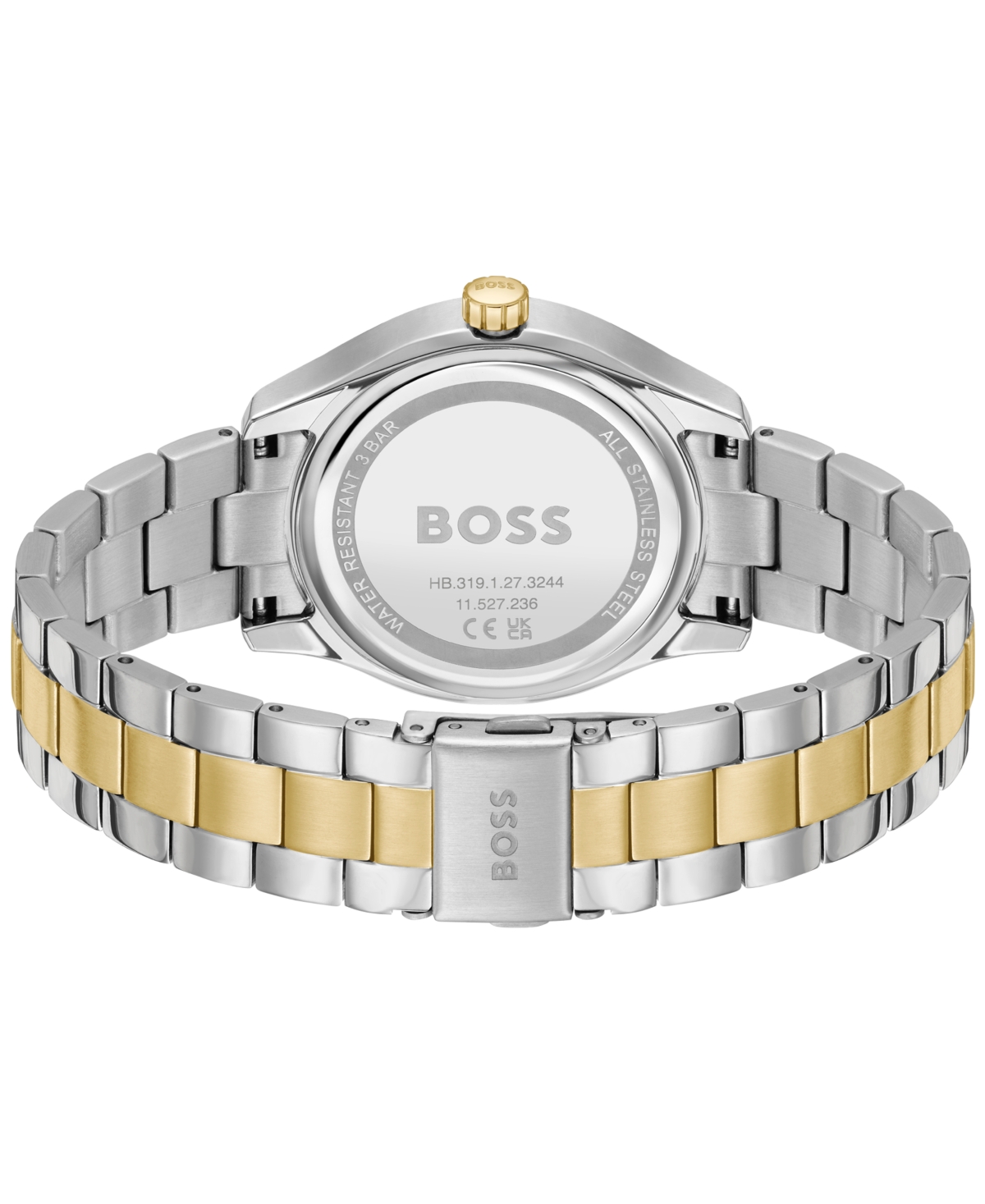 Shop Hugo Boss Women's Lida Quartz Multifunction Two Tone Stainless Steel Watch 38mm In Two-tone Stainless Steel