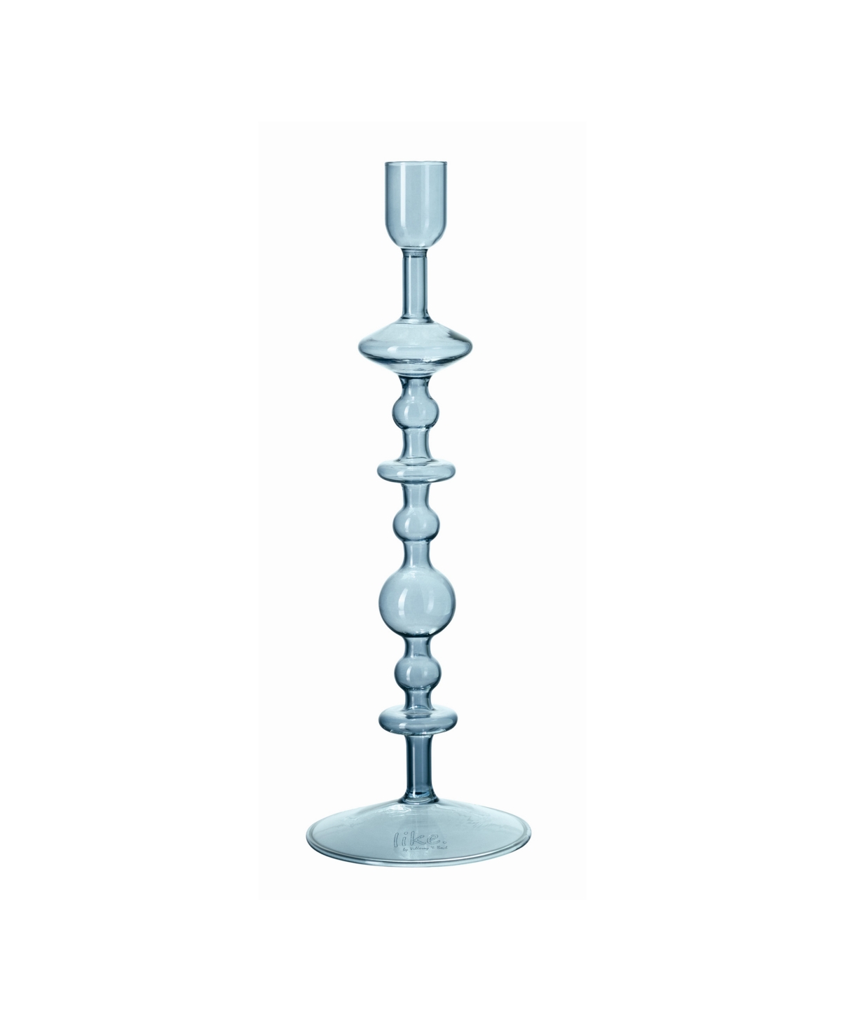 Shop Villeroy & Boch Villeory & Boch Bubble Glass Large Candleholder In Ice Blue