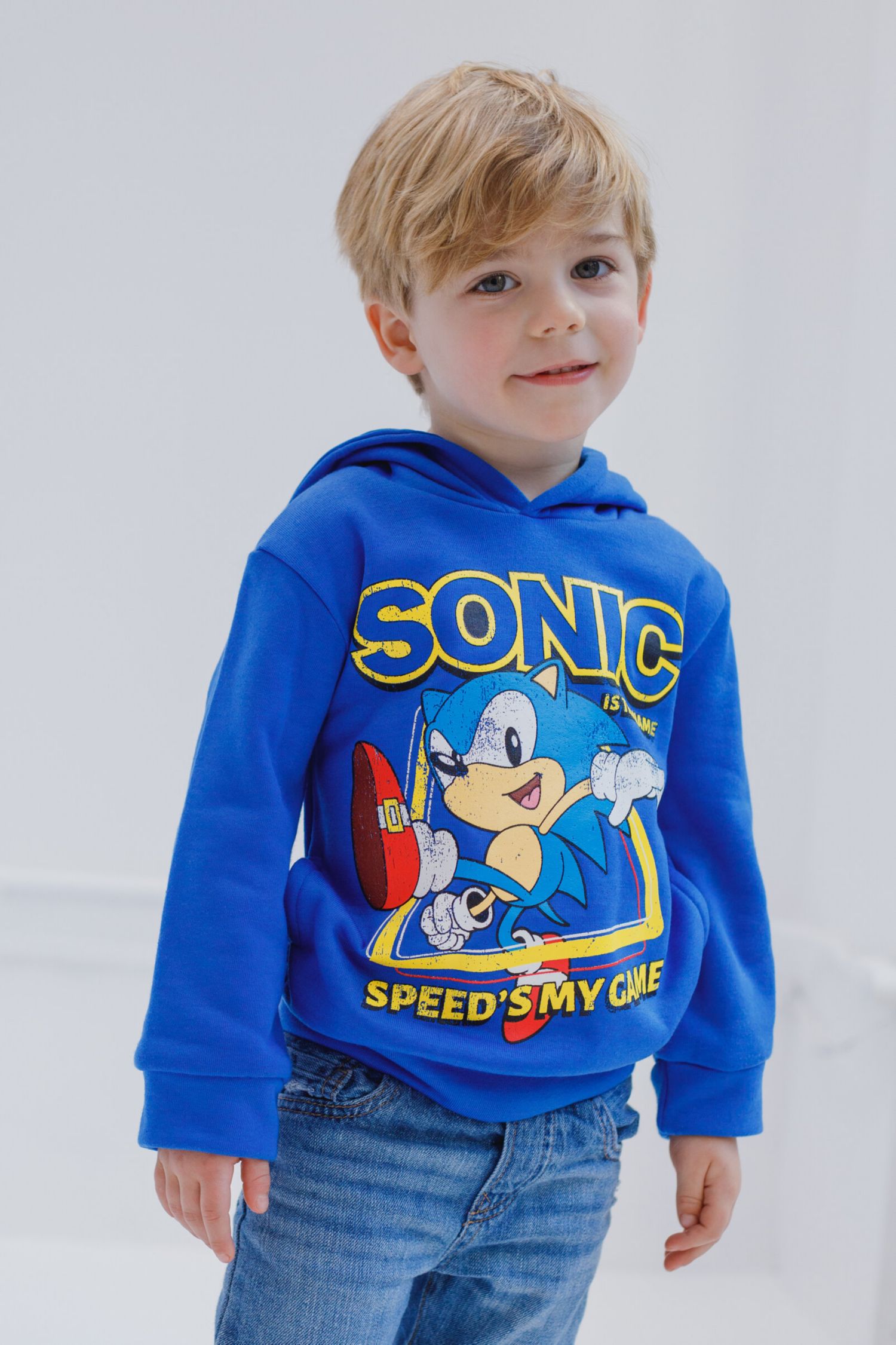 Little Boys Sonic the Hedgehog Tails Knuckles Hoodie to