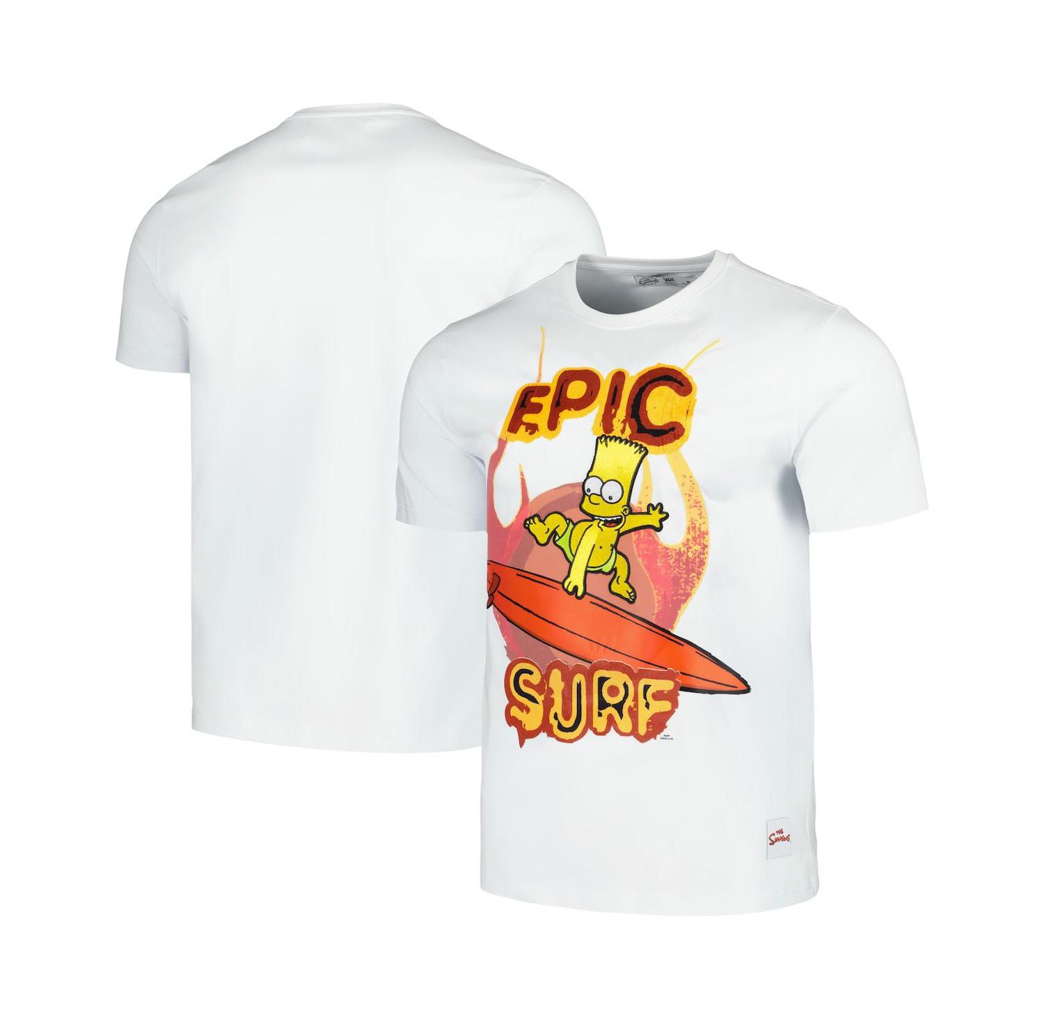 Men's and Women's White The Simpsons T-shirt