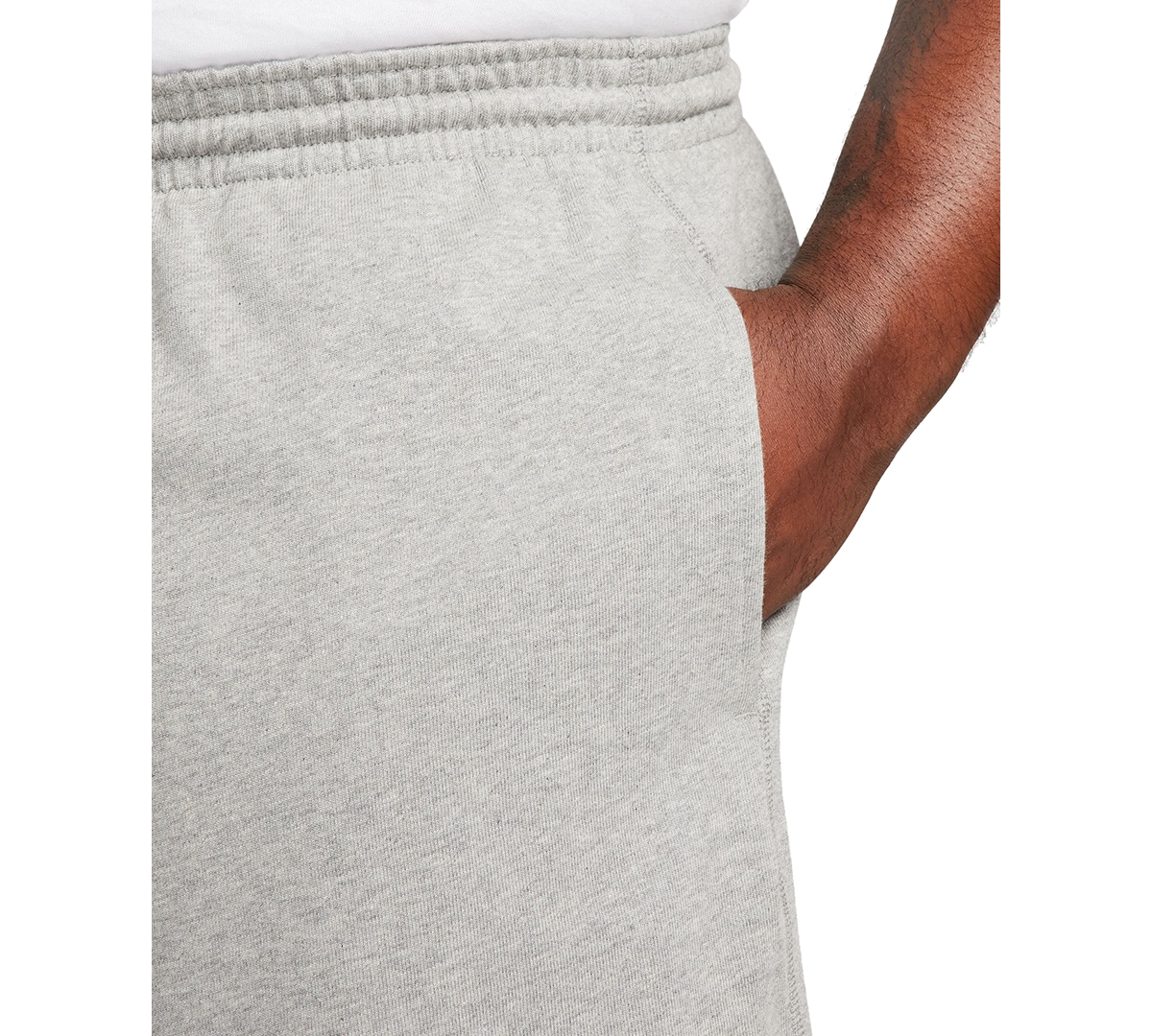 Nike Men's Club Relaxed-fit Logo Embroidered Shorts, Regular & Big & Tall In Gray