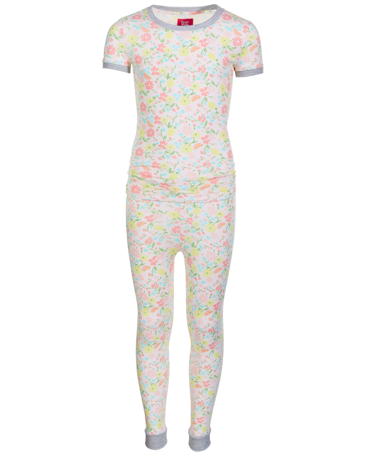 Shop Family Pajamas Little & Big Kids Snug Fit Floral Fruits Pajamas Set, Created For Macy's