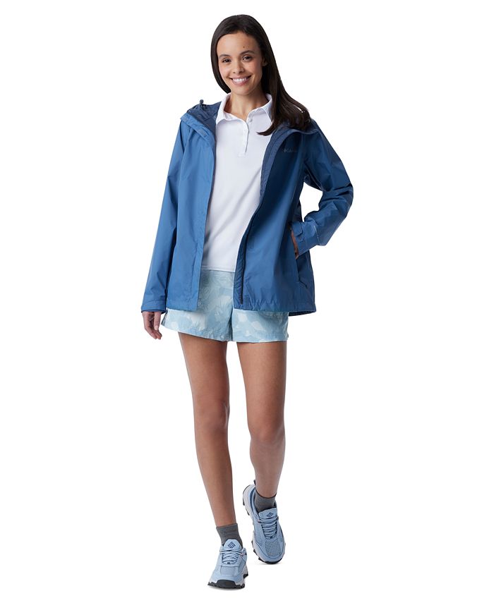 Women's Omni-Tech™ Arcadia II Rain Jacket, Tidal Short-Sleeve Polo T-Shirt,  & Printed Mid-Rise Shorts