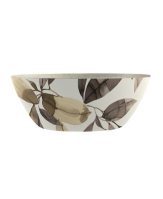 Bali Leaves 7.1" Cereal Bowl Merge 37 oz, Set of 6, Service for 6