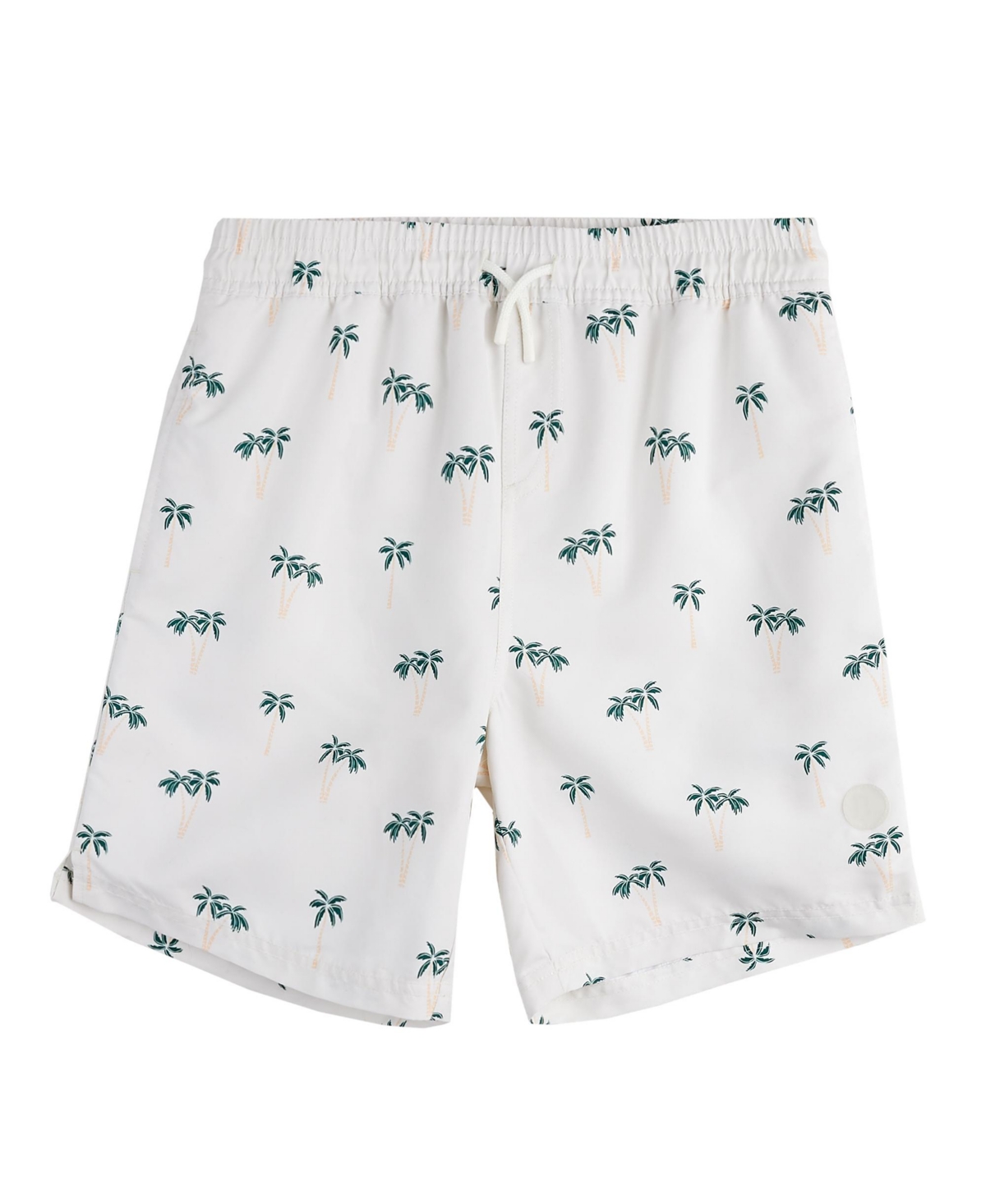 Shop Brooks Brothers B By  Big Boys Palm Tree Print Swim Trunks In Light Beige