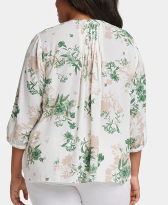 Plus Size Pintuck Blouse