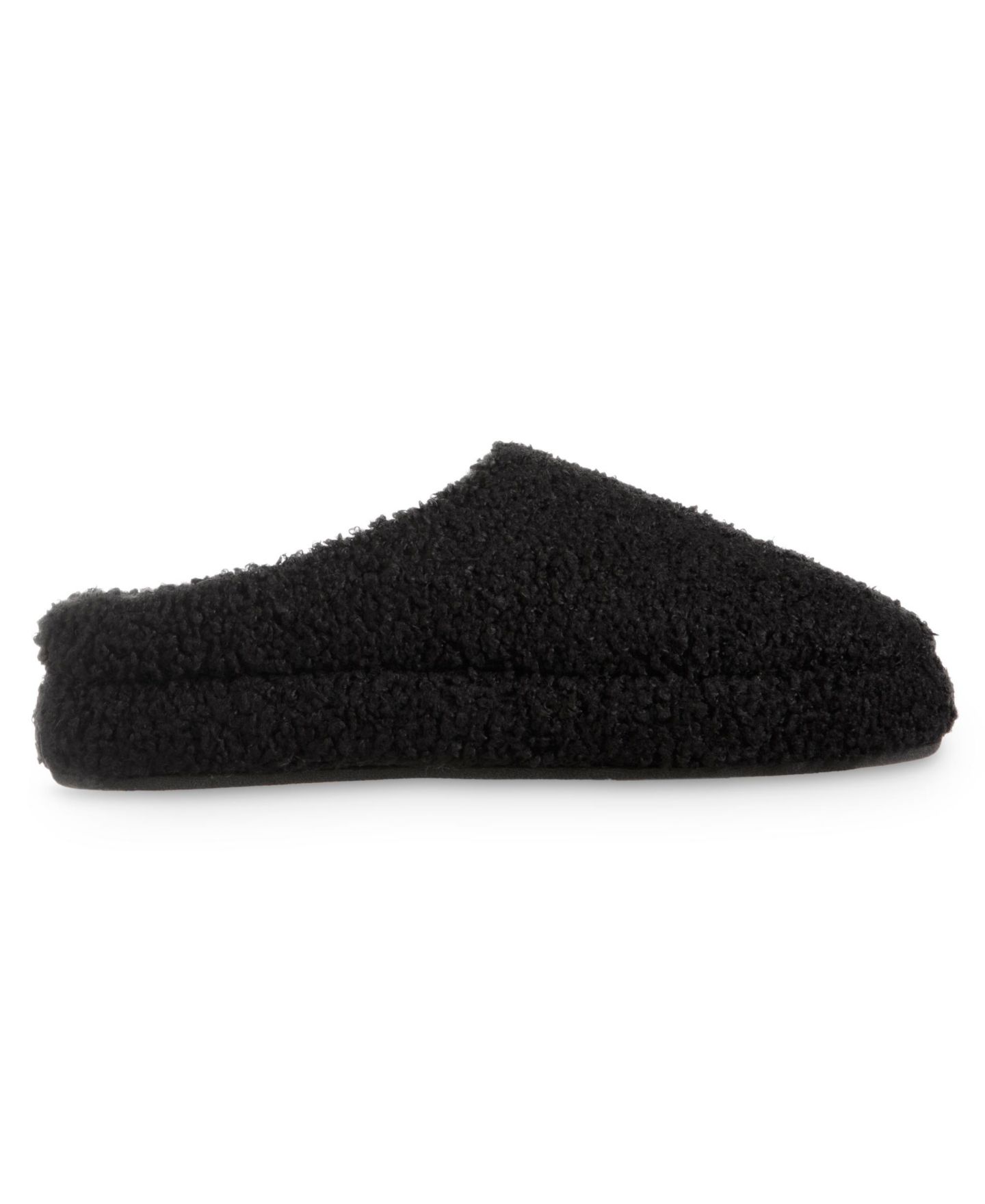 Женские тапочки Isotoner Signature Memory Foam Berber Fiona Comfort Hoodback Slippers, цвет: Чёрный — фото 2