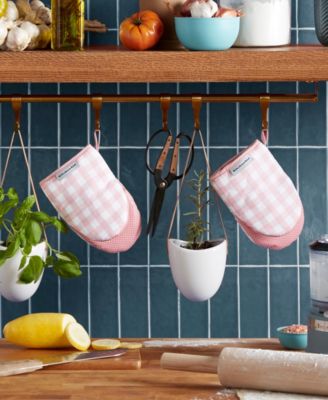 Gingham Mini Oven Mitt 2-Pack Set, 5.5" x 8"