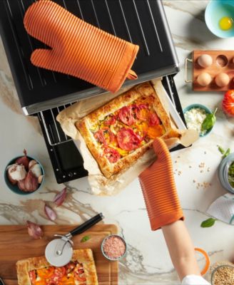 Ribbed Soft Silicone Oven Mitt 2-Pack Set, 7.5" x 13"