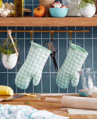 Gingham Oven Mitt 2-Pack Set, 7" x 13"