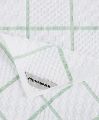 Quilted Cotton Terry Cloth Kitchen Towel, Oven Mitt, Potholder 4-Pack Set