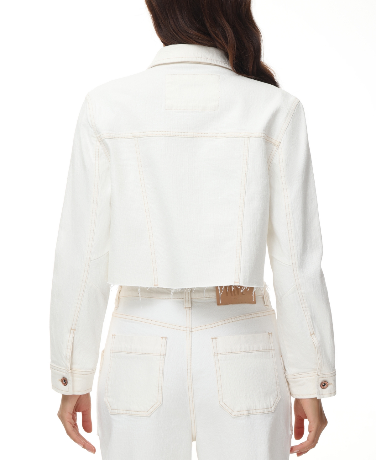 Frye Women's Cropped Raw-Hem Denim Jacket