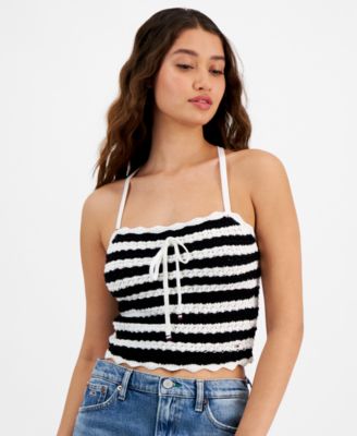 Tommy Jeans - Women's Crochet Striped Tank Top