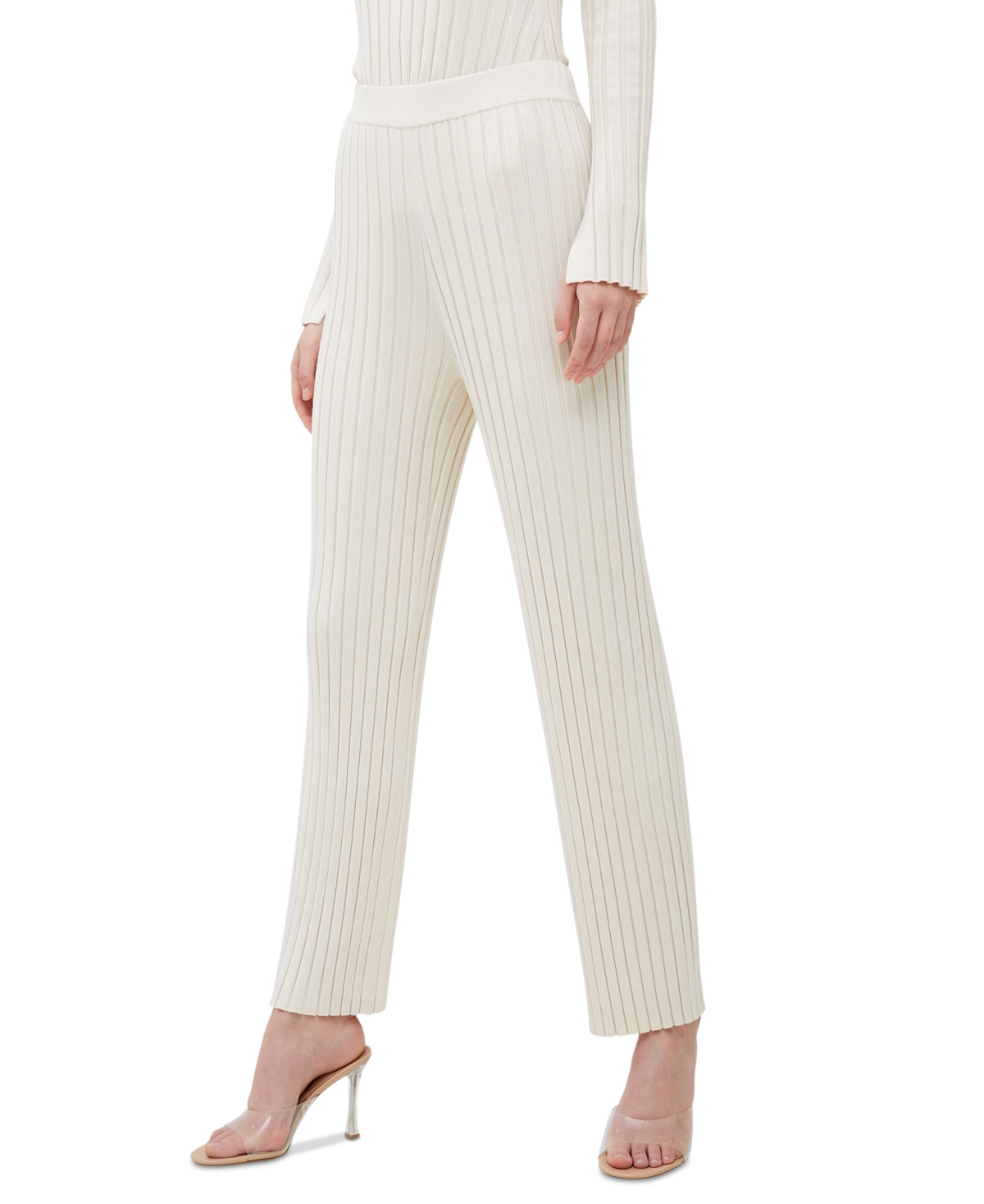 Shop French Connection Women's Minar Pleated Trousers In Classic Cream
