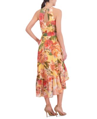 Vince Camuto Women's Floral-Print Halter Midi Dress Macy's