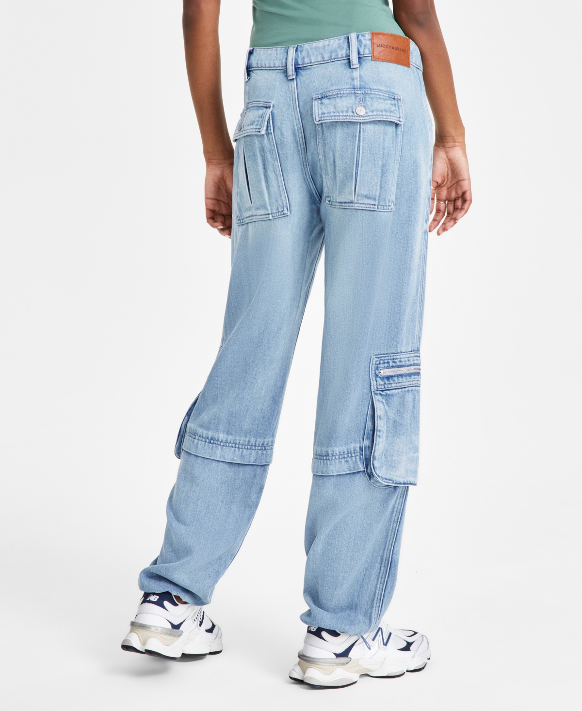 Lucky Brand Women's High-Rise Denim Cargo Jeans