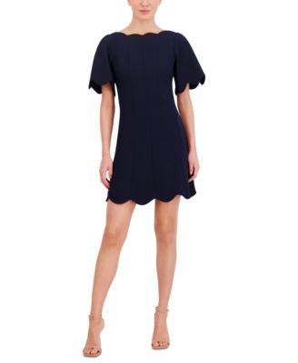 Eliza J - Women's Scallop Trim A-Line Dress