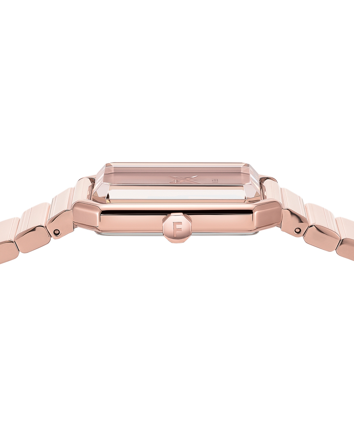Shop Ferragamo Salvatore  Women's Swiss Rose Gold Ion Plated Stainless Steel Bracelet Watch 27x34mm In Rosegold