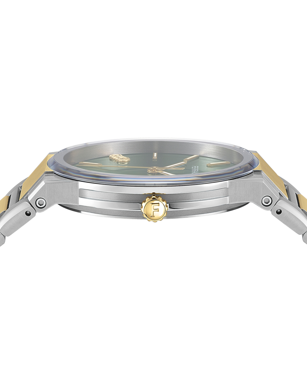 Shop Ferragamo Salvatore  Men's Swiss Two-tone Stainless Steel Bracelet Watch 41mm In Two Tone