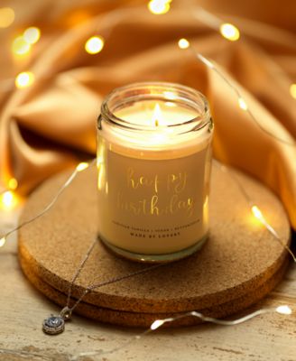 3-Pc. Happy Birthday Soy Candle & Halo Necklace Gift Set