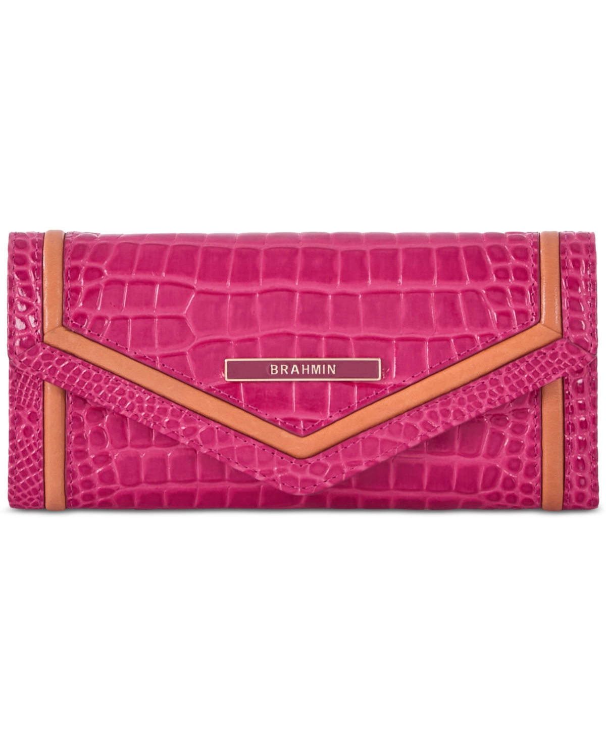 Shop Brahmin Veronica Paradise Pink Darlington Leather Signature Wallet