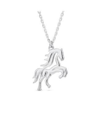 Horse Pendant, Oxidized | Handcrafted online sterling silver pendant