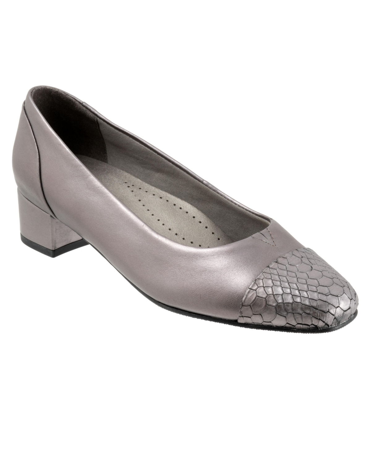 Women's Trotters Daisy Pumps - Pewter snake