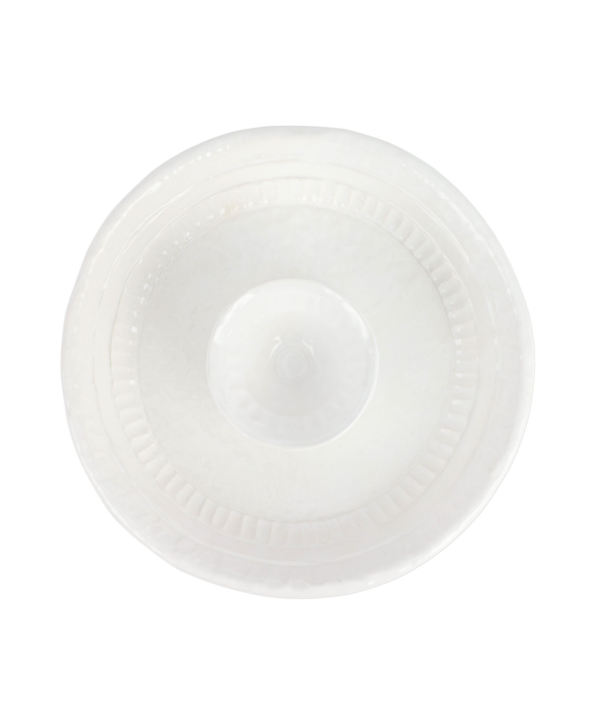 Vietri Pietra Serena Large Chip And Dip In White