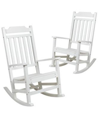 Set Of 2 Hillford Poly Resin Indoor/Outdoor Rocking Chairs
