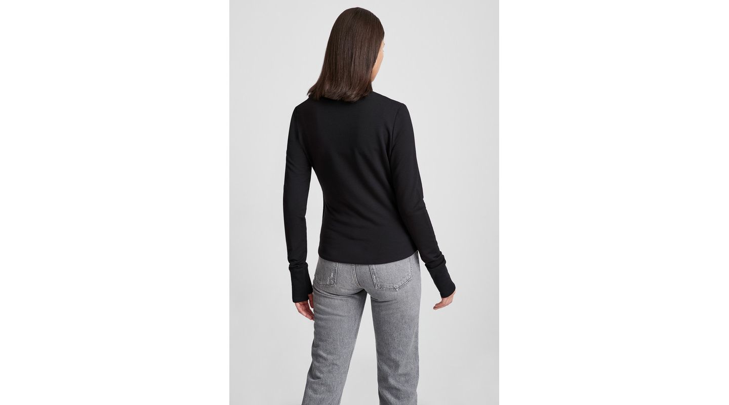 Женская куртка Marcella Linwood Asymmetric Zip Cowl-Collar Sweatshirt, цвет: Чёрный — фото 2